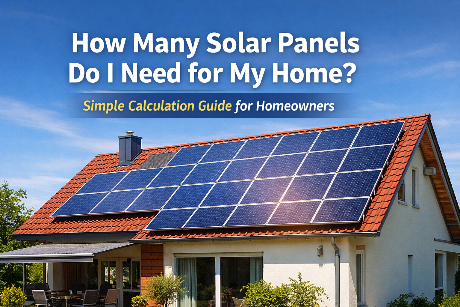 A rooftop solar panel setup helping homeowners estimate how many solar panels are needed for their home.