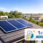 1 kilowatt solar panel price in India with rooftop installation