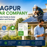 Nagpur solar company installing rooftop solar panels on a modern home for energy savings
