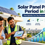 Rooftop solar panel on a modern Nagpur home illustrating solar investment recovery and potential electricity savings.